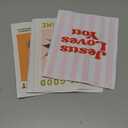 Trendy Christian Wall Art Colorful Scripture Pictutres Wall Decor Jesus Loves You Religious Quotes Posters Maximalist Bible Verse Florals Preppy Painting Print Artwork for Dorm Apartment, Unframed (10L''X8W'')