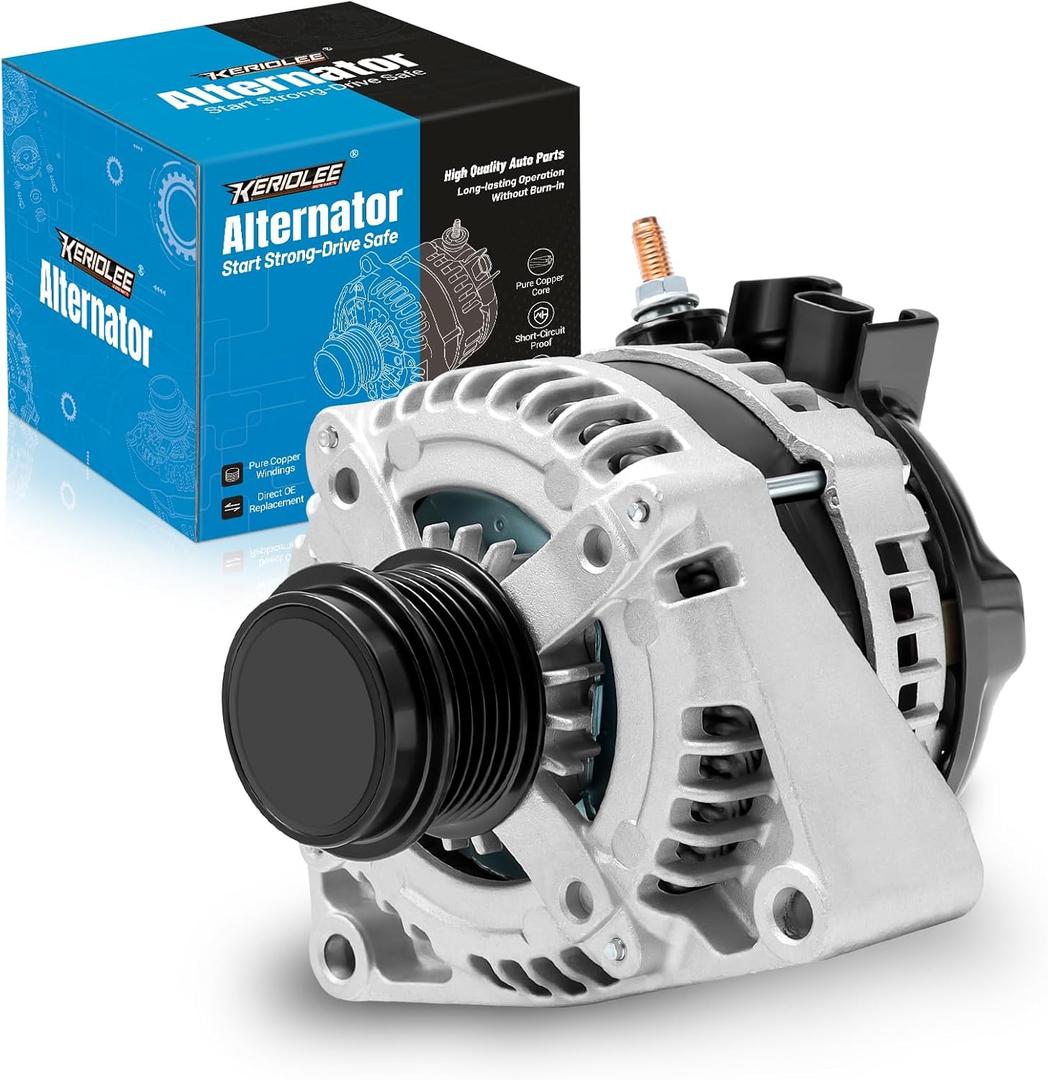 New Alternator Fit for Chevrolet Express 2500 3500/Silverado 1500/Suburban, for GMC Savana 3500/Sierra 1500/Yukon Alternator, 150A 12V 6-Groove Pulley Car Alternator Replacement 1042118340 84143543