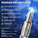Iridium Spark Plugs 8 Pack SP515 SP546 Compatible with 2004 2005 2006 2007 2008 Ford F150 5.4 Expedition Explorer Mustang F250 F350 F450 & Lincoln Mark LT Navigator & Mercury Mountaineer V8 4.6L 5.4L