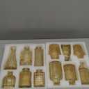 SUPMIND 12pcs Glass Bud Vase Set, Small Gold Amber Flower Vases for Centerpieces in Bulk, Mini Vintage Vase for Wedding, Home,Table Decoration