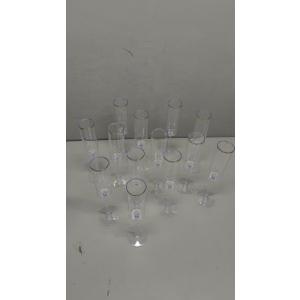 TemBe 12 Disposable Plastic Champagne Flutes, 5Oz Toasting glasses for decoration, Wedding, Birthdays, bridal shower party, Premium Quality and Reusable(Gold)