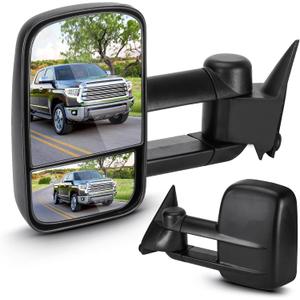 Towing Mirrors for Chevy GMC 2002-2006 Avalanche 1500 2500, 1999-2004 Silverado 1500, 2000-06 Suburban 1500 2500, 2001-06 Sierra 2500 3500 HD Yukon Tahoe with Manual Folding Telescoping (1 Pair)