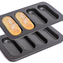 Hamburger Bun Pan,8 Cavities Silicone Hamburger Buns Mold,Non Stick Baking Pan for Making Hamburger,Bread Pans for Homemade Bread,Perforated Bakery Molds for Buns,Microwave Oven Refrigerator Safe