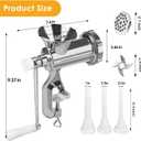 Meat Grinder Manual Mincer for Home Use - Sausage Maker Table Mount Pork Mincer Sausage Stuffer Funnel Make Homemade Burger Patties Hand