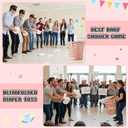 LemonRoad 2 Pack Funny Baby Shower Diaper Games Activities Kits Toss the Diaper in the Pail Hilarious Gender Reveal Games Prizes Accessories for Boys Girls Women Men (Pink)