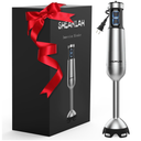 1000W Powerful Immersion Blender handheld, 2025 New Update Hand Blender with 25-Speed, Scratch-Resistant Corded Hand Mixer with Heavy-Duty Copper Brushless Motor and Gift Box