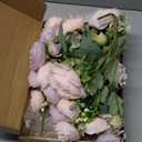 8 Pack Pink, Purple Peonies Artificial Flowers, Fake Silk Hydrangea Bouquet for Bridal Wedding Home Table Decor Reusable Dining Opening Ceremony Birthday Arrangement Faux Floral