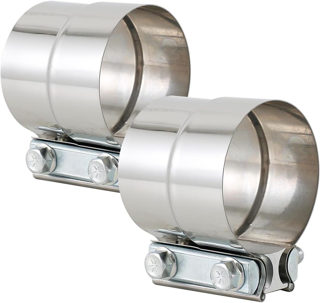 3 Inch Exhaust Clamp, Lap Joint Band Clamp Stainless Steel for Clamping 3" OD to 3" ID Pipes