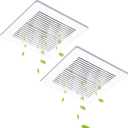 2 Pcs 11 x 11 in Bathroom Exhaust Fan Cover Replacement Parts for Square Bathroom Vent Cover Washroom Ceiling Fan Grille Ventilation Grille