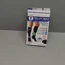 Truform 20-30 mmHg Medical Compression Stockings, Aloe Infused Microfiber, Knee High, Open Toe, Black, Large