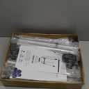 Folding Walkers for Seniors with 2 Skis and 5" Wheels, Lightweight Adult Rolling Walker, Supports Up to 350 Pounds, Adjustable Height, Aluminum Standard Walker, Silver