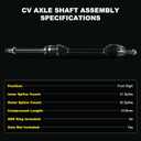 CV Axle Shaft Assembly Fit 2016-2020 for Honda Pilot 6 Speed Trans