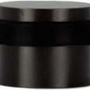 EVI Door Stops | Black Door Stopper - Adhesive Installation - Black Rubber Protector - 0.94 x 0.79 Inch Door Stop (Black Lacquered Stainless Steel)
