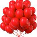PartyWoo Red Balloons 50pcs 12 Inch Red Helium Balloons for Birthday Graduation Bachelorette Citizenship Firefighter Strawberry Anniversary Cherry Casino Movie Theme Party Decorations Red-Y57