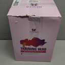 23 Inch Wig Head,Wig Stand Tripod with Head,Canvas Wig Head Stand with Mannequin Head for Wigs,Manikin Head Block Set for Wigs Making Display with Wig caps,T Pins Set,Bristle Brush