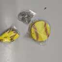 48PCS Baseball Acrylic Keychain Blanks Kit,12 Baseball Keychain,12 Baseball Tassels Charm,12 Key Rings,12 Jump Rings