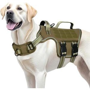 Dog Harness for Large Dogs, No Pull Dog Harness with Easy Control Handle, Reflective Adjustable Military Dog Vest, Easy Put on Durable Service Dog Vest for Mastiff, Sheepdog, Pitbull, Large