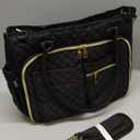 RAINSMORE Teacher Tote Bag 15.6 inch Laptop Bag for Women Work Bags Laptop Tote Nurse Bag Professional Computer Messenger with Insulated Pocket, Laptop Briefcase for Office, College, Nursing, Black