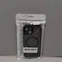 Magnetic Compatible with iPhone 15 Case, [Built-in Invisible Kickstand][Compatible with MagSafe][Full Camera Protection] Translucent Matte Phone Case for iPhone 15 6.1" Black