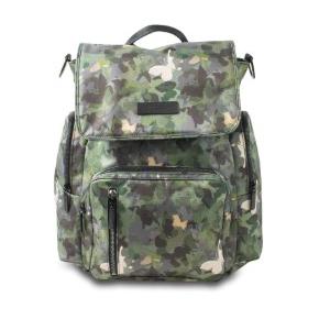 JuJuBe Be Sporty Backpack | Multi-Functional Diaper Messenger Bag | Lightweight, Durable Travel-Friendly | Butterfly Forest