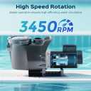 Bonvoisin 1.5HP Pool Pump Motor 56Y Frame 3450 RPM CCW Rotation Square Flange Replacement Motor with 80F/300V Capacitor for Above Ground and Underground Swimming Pools 115V/230V