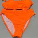 Pink Queen Plus Size High Waisted Bikini Set for Women Two Piece Cheeky High Cut Swimsuit Bathing Suit White M