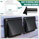 Gisafai 4" Dryer Vent Cover Outside with Stainless Steel Guard Wall Dryer Exhaust Cap and Removable Extended Pipe Vent Shroud Hood Cushioned Non Return Flap with Sealing Gasket Grille(Black)
