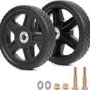 7 Inch Lawn Mower Wheels Kits Universal 7" Push Mower Wheels with 1/2" Bearing, Bolts & Nuts, Plastic Replacement Tires for Most Standard Garden Tiller, Pressure Washer, Handtruck, 2 Pack