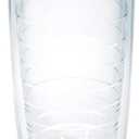 Tervis Clear & Colorful Lidded Made in USA Double Walled Insulated Tumbler Travel Cup Keeps Drinks Cold & Hot, 16oz, Blue Lid