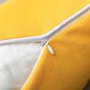 Phantoscope Pack of 2 Outdoor Waterproof Solid Throw Decorative Pillow Cover Decorative Square Outdoor Pillows Cushion Case Patio Pillows for Couch Tent Sunbrella (20''x20'', Yellow)