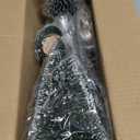 Mini Christmas Tree with Lights, Small Table Top Decorations, Desktop Miniature Pine Tree Xmas Holiday Decor Indoor Home, Bottle Brush Trees with Wooden Base, 5 Pcs with Light