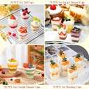 450-Pack Dessert Cups with Spoons & Lids, Mini Plastic Dessert Cups for Party Yogurt Parfait Jello Appetizer Cocktail Small Clear Reusable Fruit Ice Cream Cake Pudding Cups