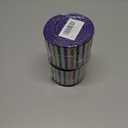 2 x Mardi Gras Ribbons Bows for Wreath, 2.5 Inch 10 Yards Glitter Gold Green Purple Stripes Ribbon Fat Tuesday Holiday Craft Wired Edge Ribbons for Gift Wrapping Mardi Gras Party Decorations (Style 3: Stripes)