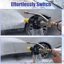 Tool Daily Foam Cannon Dual-Connector Accessory, Pressure Washer Double Tip Attachment for Soap Cannon, 5 Pressure Washer Sprayer Nozzles, 1/4" Quick Connect