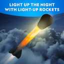 National Geographic Air Rocket Toy Ultimate LED Rocket Launcher for Kids, Jump and Launch the Light Up, Air Powered, Foam Tipped Rockets up to 100 Feet