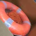 20" Foam Life Preserver Ring with 98.4ft Floating Lifesaving Rope, Throwable Flotation Device, Pool Safety Float, for Buoy and Swimming Decoration, Boat Safety Equipment, 1pack