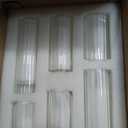 Glasseam Hurricane Glass Candle Holders, 6 Flower Vase for Pillar Candles