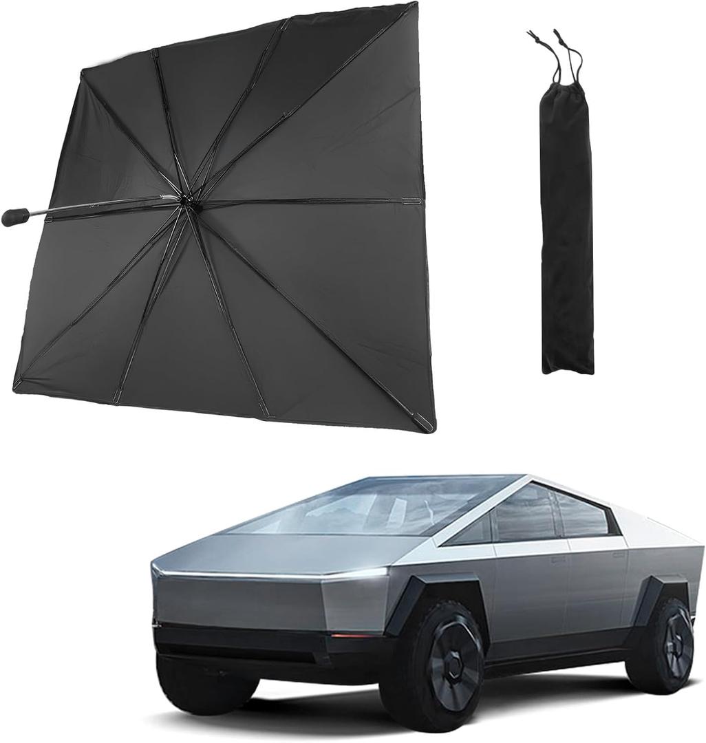 Roof Sun Shade Umbrella for Tesla Cybertruck 2024, Heat Insulation 4- Layer UV Block Foldable Umbrella Sunshade Cover for Cybertruck Accessories