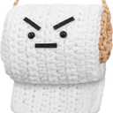 2 x Funny Gag Gifts for Men Women - Funny Handmade Toilet Paper Roll Crochet - Fathers Day Birthday Gag Gifts for Dad Husband Boyfriend, Weird Stuff Galentines Day Gifts for Friend Coworker Gift (Ivory  Poop Patrol)