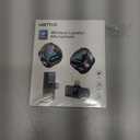 Mini Microphone for iPhone 17/16/15-7/Android/Tablet,Lavalier Wireless Microphones with Dual Receivers, DSP Noise Cancellation,Magnetic Clip,18H, Ideal for Video Recording,Podcast,Interviews, Gifts (Black)