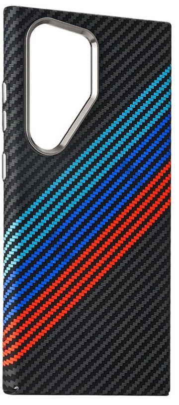 Sanptoch For Magnetic Carbon Fiber Texture Phone Case For Samsung Galaxy S24 S23 Ultra Matte Classic Stripes Shockproof Hard
