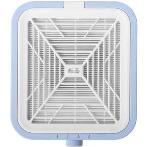 This Desktop Nail Polisher dust Collector Features Three Speed Settings, a Large mesh air Inlet, and a Simple White and Blue Color Scheme, Making it Suitable