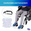 Invacare T93HCP Wheelchair Hemi Footrest with Composite Footplate and Heel Loop for Wheelchair, Pair