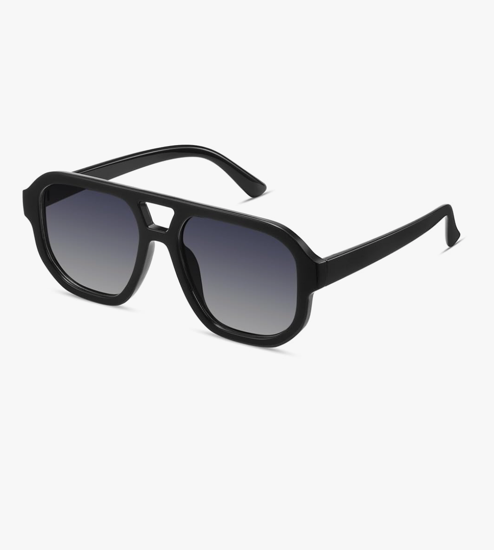 livho Trendy Polarized Square Aviator Sunglasses Women Men Square Eyewear Frame, Retro Sun Glasses for Women Men 2025 Shades