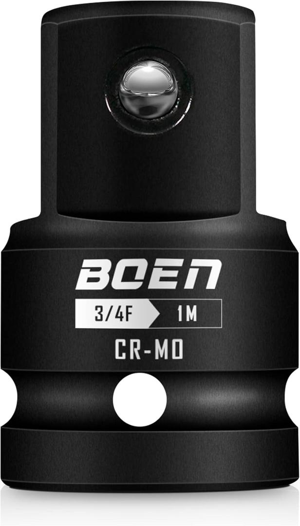 BOEN 3/4"F to 1"M Impact Socket Adapter, Cr-Mo Steel,Socket Adapter Set for Impact Driver Conversions