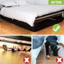 Boao Under Bed Blocker for Pets 220 x 6 Inch with Black Zip Ties Under Couch Blocker Bed Barrier for Dogs Cats Pets Puppy Furniture Bottom, Black