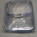 4 pcs Clear Zipper Pouches,Hard Shell Zipper Case, Toiletry Bag for Travel, CLear Diaper Bag, Toiletry Pouch, Travel Organizer, Cosmetic Bag,Toy Storage Bins (M+3S) (Blue)