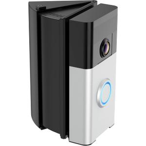 NANW Adjustable 30 to 55 Degree Doorbell Angle Mount Compatible with Video Doorbell 1/2/3/4/Wired/Pro/(2020 Release)/Battery Doorbell Plus, Camera Mount Holder Bracket Wedge for Apartment (Black)