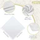 Tanlade 72 Pcs Christmas Charger Plates Set Bulk 24 Pcs 13'' Floral Reef Plates, Napkin Rings and Cloth Napkins Plastic Dinner Chargers Set for Table Setting Wedding Party(Silver)