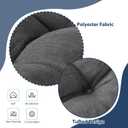 IASEAHK Chair Cushions for Dining Chairs, Seat Cushions for Kitchen Chairs, Indoor Seat Cushions with Ties, Tufted Foam Chair Pads, Non Slip Chair Cushions Set of 4, 15.5" x 15.5" x 4", Dark Grey